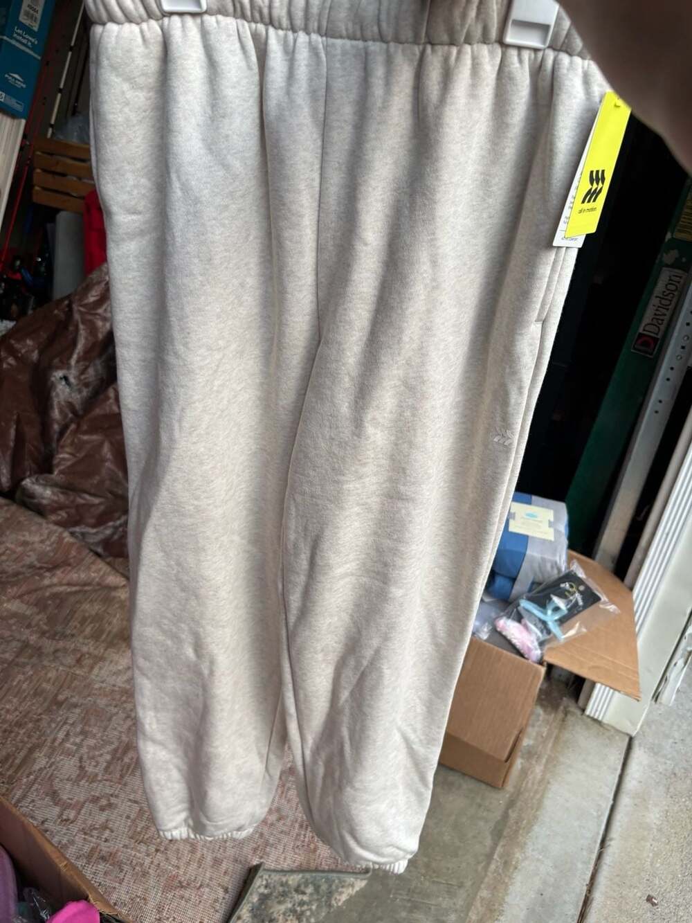 All in Motion Active Comfort Fleece Jogger Heather Cream Size XL (14)